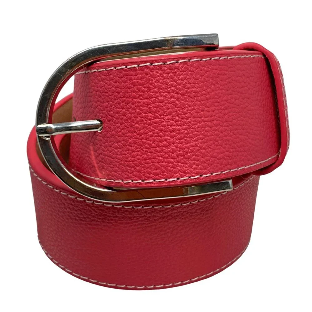 Ovation Riding Elite Curve Show Pink Textured Leather Wide Belt‎